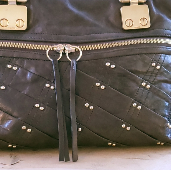 Treesje Army Green Leather Shoulder Bag - Picture 10 of 12